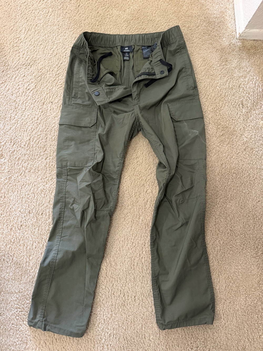 H&M Olive Green Utility Jogger Pants